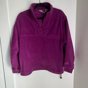 Vintage EMS Fleece Sweater - quarter open closures - pockets